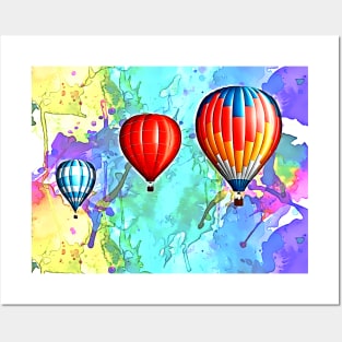 Cartoon Hot Air Ballons Posters and Art